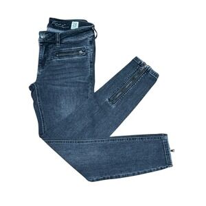 We The Free Edgy Zip Detail Skinny Jeans Medium Wash‎ Size 28